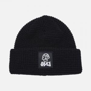 (100030185) 베이컨트 와플 비니 BLACK